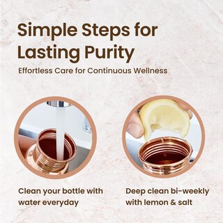 Foto 6 | Foto 6 | Botella De Agua Otiem Pure Copper 1 Litro/34 Oz Hecha A Mano Ayurvédica - Venta Internacional.