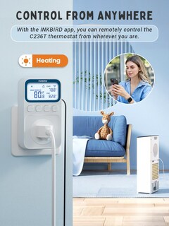 Foto 4 | Foto 4 | Termostato Enchufable Inkbird C236t Wifi 1800 W 15 A Con Temporizador - Venta Internacional.