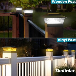 Foto 3 | Foto 3 | Faros Solares Siedinlar Paquete De 6 12 Led 4 Modos Color Negro - Venta Internacional.