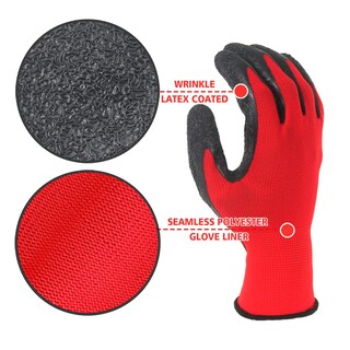 Foto 4 | Foto 4 | Guantes De Trabajo De Seguridad Evridwear Caucho De Látex Arrugado 12 Pares - Venta Internacional.