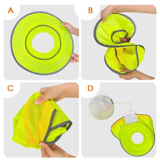 Foto 4 | Foto 4 | Sombrero Protector Solar De Ala Completa Para El Día A Día Con Rayas Reflectantes - Venta Internacional.