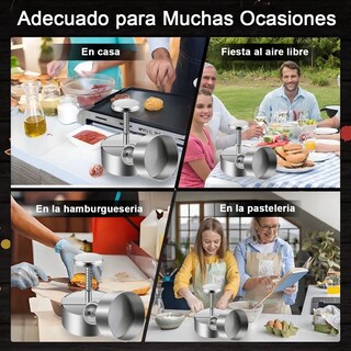 Foto 5 | Foto 5 | Prensa Hamburguesas Molde Manual 12cm Plateado