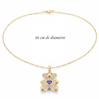 Foto 2 | Foto 2 | Conjunto De Collar Y Aretes De Osito Cm-top De Oro Laminado