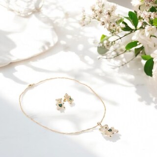 Foto 5 | Foto 5 | Conjunto De Collar Y Aretes De Osito Cm-top De Oro Laminado