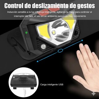 Foto 4 | Foto 4 | Lámpara Cabeza Led Belug Linterna Minera Recargable Usb Con Sensor Negro