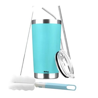 Foto 1 | Foto 1 | Vaso Térmico Belug Portátil De Acero Inoxidable 20oz Con Calor/frí Azul Claro