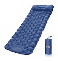 Colchoneta Acampar Belug Ultraligera Portátil Con Almohada Azul