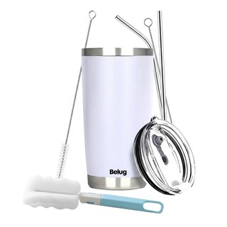 Foto 1 | Foto 1 | Termo Vasos Belug Térmicos 20oz Acero Inoxidable Para Calor Y Frío Blanco