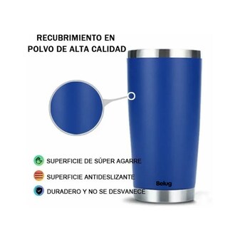 Foto 3 | Foto 3 | Vaso Térmico Belug Portátil De Acero Inoxidable 20oz Con Calor/frí Azul Obscuro