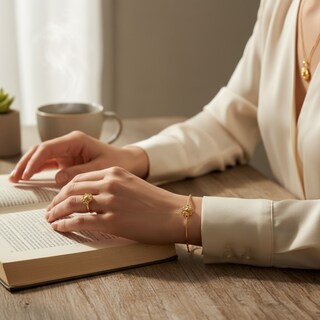 Foto 7 | Foto 7 | Conjunto De Collar Aretes Pulsera Y Anillo Cm-top De Oro Laminado