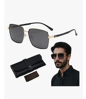 Lentes Sol Hombre Polarizados - Dorado