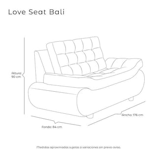 Foto 8 | Foto 8 | Love Seat Rogga Bali Color Negro 2 Plazas