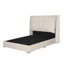 Cabecera Dicasa Becca Color Beige Claro Matrimonial + Base Cama