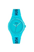 Reloj Para Mujer Hugo #lit For Her 1540166 Acero Inoxidable Con Correa De Silicón Azul 36 Mm