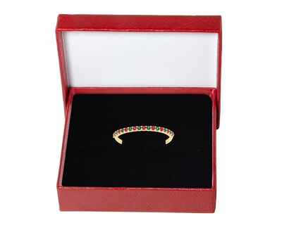 Foto 3 | Foto 3 | Anillo Churumbela Circonia Verde/roja #8 Oro 10k Horoz V12 C1538