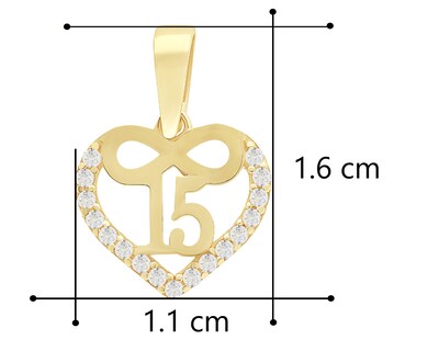 Foto 4 | Foto 5 | Dije 15 Años Infinito Con Circonias Oro 10k Horoz V12 C661