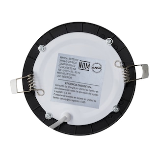 Foto 5 | Foto 5 | Estevez Luminaria Led Para Empotrar Flat Eco 6 Watts 6500k Color Negro Protección Ip20