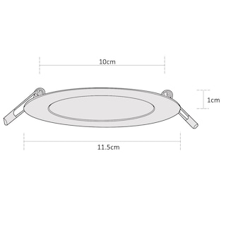 Foto 7 | Foto 7 | Estevez Luminaria Led Para Empotrar Flat Eco 6 Watts 6500k Color Negro Protección Ip20