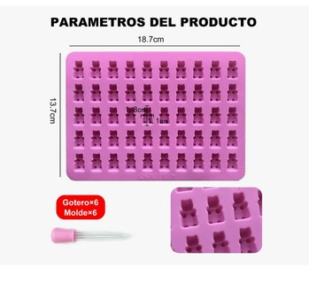 Foto 2 | Foto 2 | Molde De Oso Fudge De Jabn De Chocolate De 50 Cavidade 6 Pz