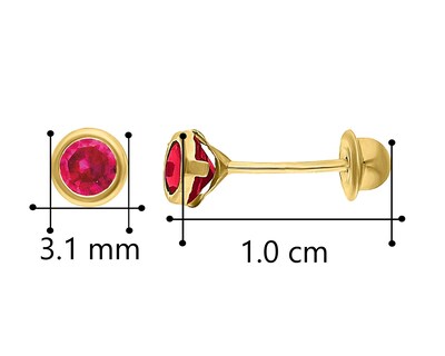 Foto 4 | Foto 4 | Broquel 3mm Bisel Cirocnia Rojo Oro 10k Horoz V12 C397