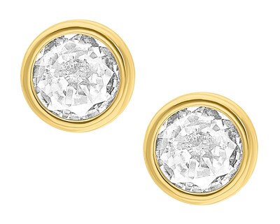 Foto 1 | Foto 1 | Broquel Bisel 5mm Circonia Blanca Oro 10k Horoz V12 C398