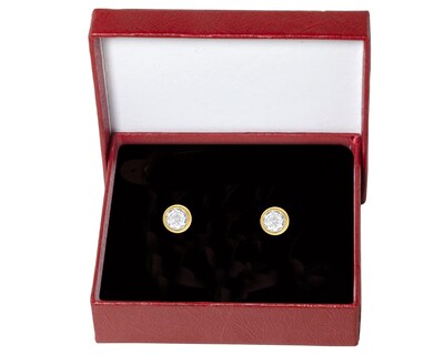 Foto 3 | Foto 3 | Broquel Bisel 5mm Circonia Blanca Oro 10k Horoz V12 C398