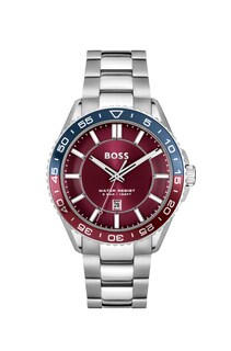 Foto 1 | Foto 1 | Reloj Para Hombre Boss Runner 3h 1514209 Acero Inoxidable Con Brazalete Plateado Y Carátula Negra 44 Mm