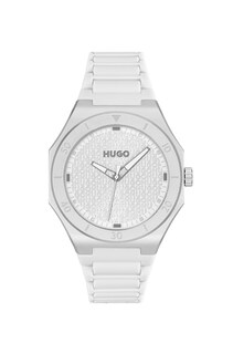 Foto 1 | Foto 1 | Reloj Para Hombre Hugo #grail Light 1530395 Acero Inoxidable Con Correa De Silicón Blanca 42 Mm