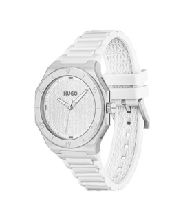 Foto 2 | Foto 2 | Reloj Para Hombre Hugo #grail Light 1530395 Acero Inoxidable Con Correa De Silicón Blanca 42 Mm