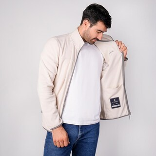 Foto 2 | Foto 2 | Chamarra De Poliester Para Hombre Con Cuello Alto Y Bolsillos Greenlander Beige