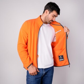 Foto 3 | Foto 3 | Chamarra De Poliester Para Hombre Con Cuello Alto Y Bolsillos Greenlander Naranja