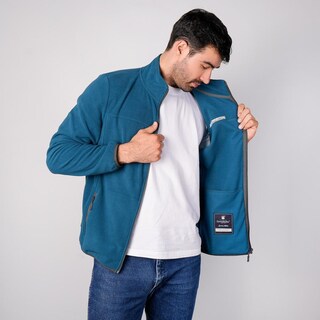 Foto 2 | Foto 2 | Chamarra De Poliester Para Hombre Con Cuello Alto Y Bolsillos Greenlander Azul