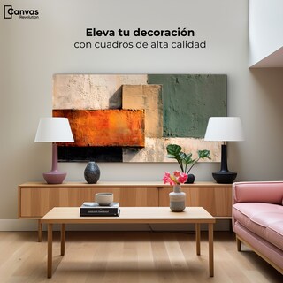 Foto 3 | Foto 3 | Cuadro Decorativo Para Comedor Canvas Brasa Geométrica 120x60