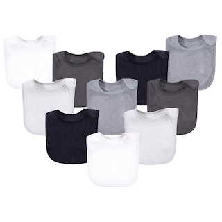 Foto 1 | Foto 1 | Baberos Hudson Baby Negro Blanco Rayón De Rizo De Bambú Unisex Talla Única