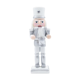 Foto 3 | Foto 3 | Set 4 Cascanueces De Madera 13cm Blanco Y Plateado Navideños