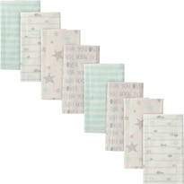 Paños De Franela Gerber Elefantes Y Estrellas Unisex 20 X 14 Pulgadas Pack De 8