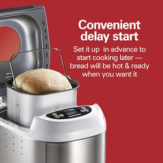 Foto 4 | Foto 4 | Máquina Para Hacer Pan Hamilton Beach Blanco Y Acero Inoxidable Con Capacidad De 2 Libras Y 14 Ajust