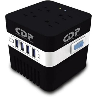 Foto 1 | Foto 1 | Regulador Cdp Negro 600va 300w Con Puertos Usb Y Supresión De Picos