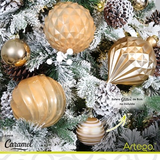 Foto 5 | Foto 5 | Esferas Para Árbol De Navidad Artego Extra Grandes De 15 Cm De Diámetro Paq 6 Esferas Zion Champagne Línea Caramel