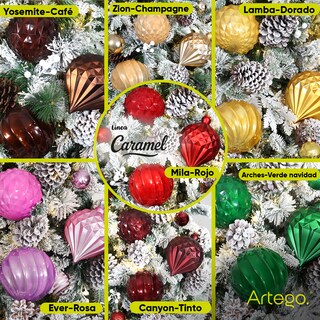 Foto 7 | Foto 7 | Esferas Para Árbol De Navidad Artego Extra Grandes De 15 Cm De Diámetro Paq 6 Esferas Zion Champagne Línea Caramel