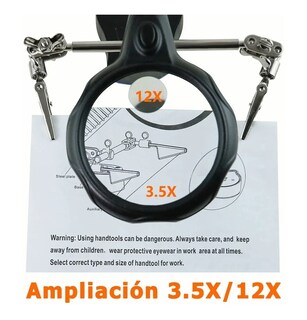 Foto 4 | Foto 4 | Lupa Con Led Lab.g Pinza Base Para Cautín Reparacion Electrónicos Negro