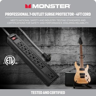 Foto 6 | Foto 6 | Tira De Alimentación Monster Pro Mi Negra Con Protección Contra Sobretensiones Ignífuga Para Equipo