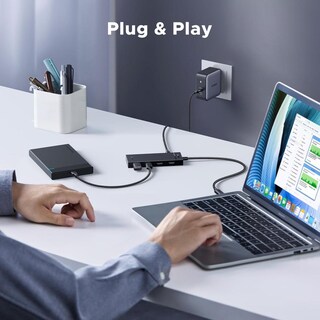 Foto 3 | Foto 3 | Hub Usb C Ugreen 10 Gbps Negro 5 En 1 Con Carga 100 W Compatible Con Macbook Ipad Y Más