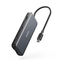 Hub Usb-c Anker 555 Gris Con Lector De Tarjetas Y Soporte 4k