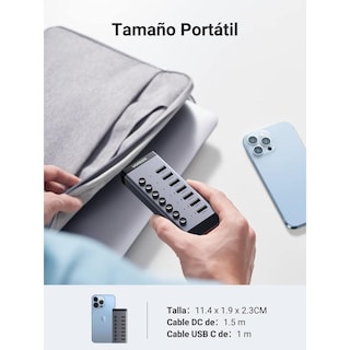 Foto 2 | Foto 2 | Hub Usb 3.0 Ugreen Negro Con 7 Puertos Independientes Para Pc Portátil Mac Y Macbook Pro/air