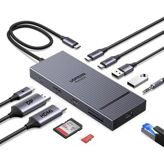 Foto 1 | Foto 1 | Hub Usb C Ugreen Negro Con Displayport 4k A 120 Hz Y Hdmi 4k Puertos De Datos Usb-c Carga Pd Ethe