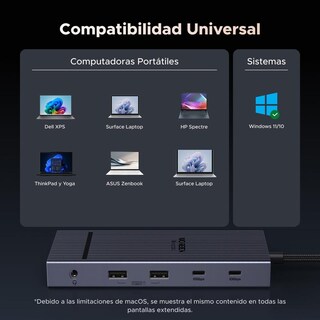 Foto 2 | Foto 2 | Hub Usb C Ugreen Negro Con Displayport 4k A 120 Hz Y Hdmi 4k Puertos De Datos Usb-c Carga Pd Ethe