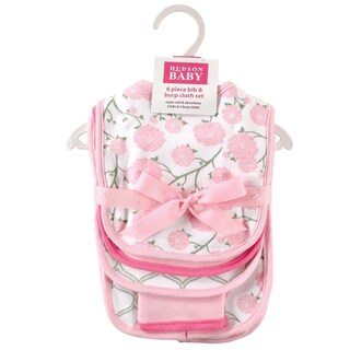 Foto 2 | Foto 2 | Conjunto De Babero Y Tela Para Eructos Hudson Baby Flor Algodón Para Bebé Unisex Talla Única