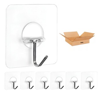 Foto 1 | Foto 1 | ''16pzs Ganchos De Pared Autoadhesivos Para Baño Y Cocina Color Blanco ''