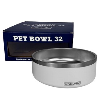 Foto 5 | Foto 5 | Plato Para Mascota Kelvin Blanco Acero Inoxidable 946 Ml